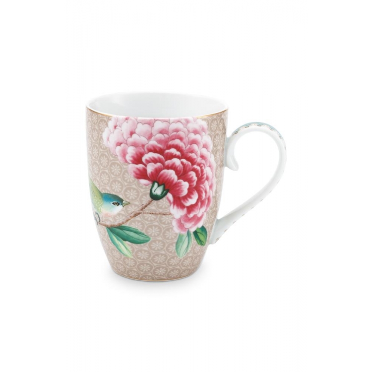 ΚΟΥΠΑ ΜΕΓΑΛΗ BLUSHING BIRDS Khaki 350ML Πορσελάνη Φ8,5Χ9,5