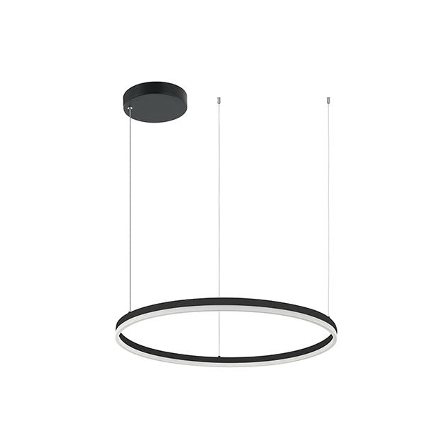 ΚΡΕΜΑΣΤΟ ΦΩΤΙΣΤΙΚΟ LED ΜΑΥΡΟ ΣΤΡΟΓΓΥΛΟ DIMMABLE TRIAC Αλουμίνιο Φ0.8*Υ2.00