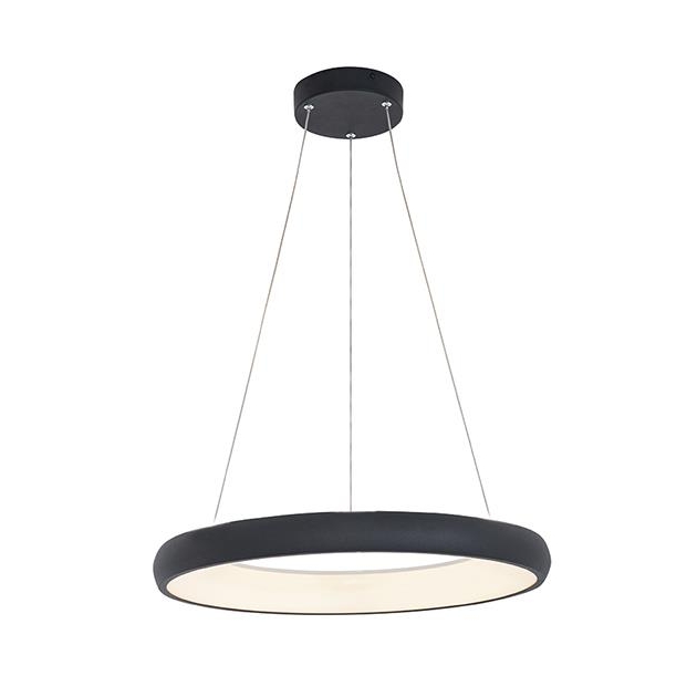 ΚΡΕΜΑΣΤΟ ΦΩΤΙΣΤΙΚΟ LED ΜΑΥΡΟ DIMMABLE TRIAC Αλουμίνιο Φ60xh200