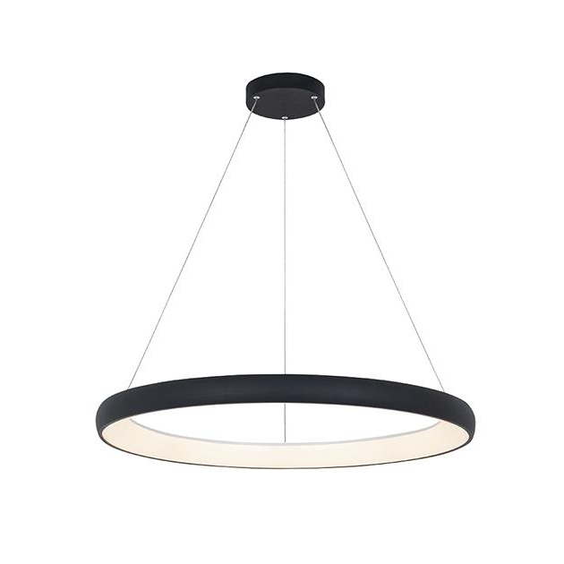 ΚΡΕΜΑΣΤΟ ΦΩΤΙΣΤΙΚΟ LED ΜΑΥΡΟ DIMMABLE TRIAC Αλουμίνιο Φ80xh200