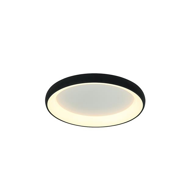 ΦΩΤΙΣΤΙΚΟ ΟΡΟΦΗΣ LED DIMMABLE ΣΤΡΟΓΓΥΛΟ ΜΑΥΡΟ Αλουμίνιο Φ40xh8.5