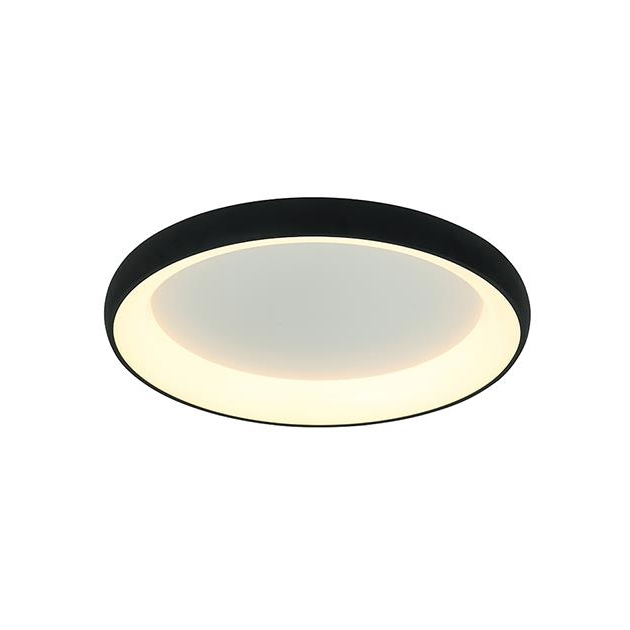 ΦΩΤΙΣΤΙΚΟ ΟΡΟΦΗΣ LED DIMMABLE ΣΤΡΟΓΓΥΛΟ ΜΑΥΡΟ Αλουμίνιο Φ0.80*Υ0.085