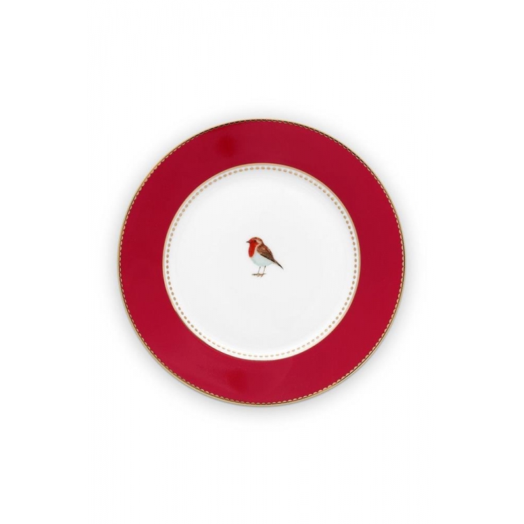 ΠΙΑΤΟ ΚΟΚΚΙΝΟ ΜΕ ΠΟΥΛΙ LOVE BIRDS RED Φ17 6TMX Πορσελάνη Φ17 ΕΚ.