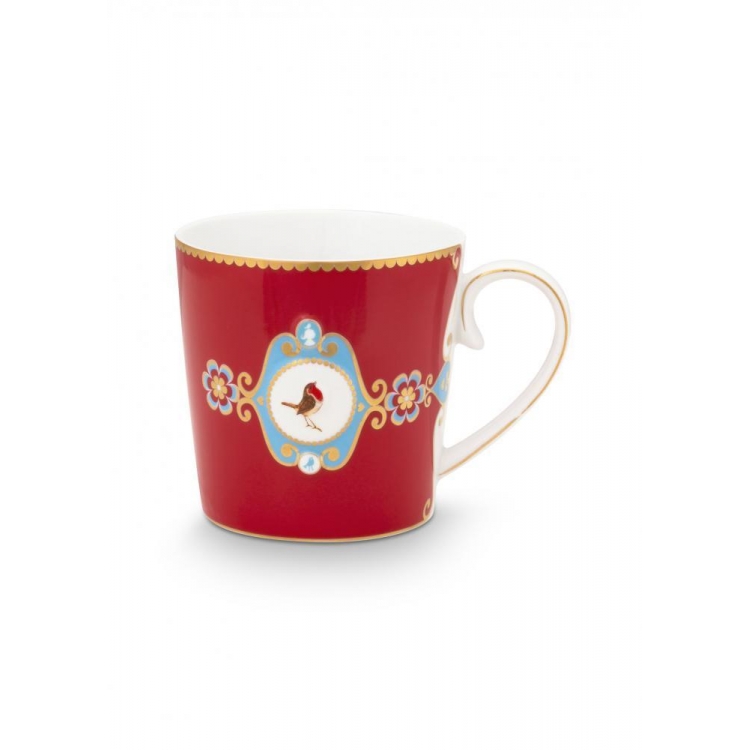 ΚΟΥΠΑ ΚΟΚΚΙΝΗ ΠΟΡΣΕΛΑΝΙΝΗ LOVE BIRDS MEDALLION 250ML Πορσελάνη 9x12xh8.5