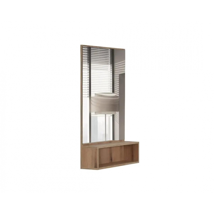 ΕΠΙΤΟΙΧΙΟ ΡΑΦΙ ΜΕ ΚΑΘΡΕΠΤΗ LEONIDAS MIRROR 80 ARTISAN Μελαμίνη Μ0.80Π0.20Υ01.23