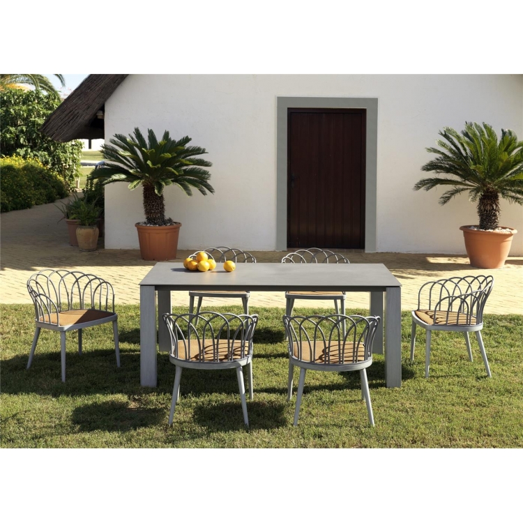 ΤΡΑΠΕΖΙ - ΤΡΑΠΕΖΑΡΙΑ SINTRA ΑΛΟΥΜΙΝΙΟΥ - Arkimueble Αλουμίνιο 180 cm x 76 cm x 100 cm