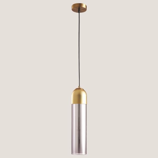 ΦΩΤΙΣΤΙΚΟ ΚΡΕΜΑΣΤΟ ΜΟΝΟ Φ10X40 Ε14X1 SMOKY/ΧΡΥΣΟ Γυαλί 105*7*30Y