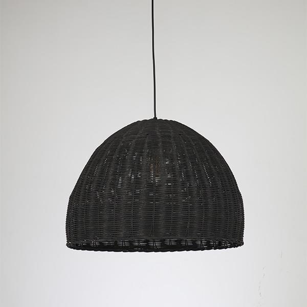 ΦΩΤΙΣΤΙΚΟ ΚΡΕΜΑΣΤΟ ΜΟΝΟΦΩΤΟ Ε27 MAX 60W D500*350 RATTAN ΜΑΥΡΟ Μέταλλο 50*50*35