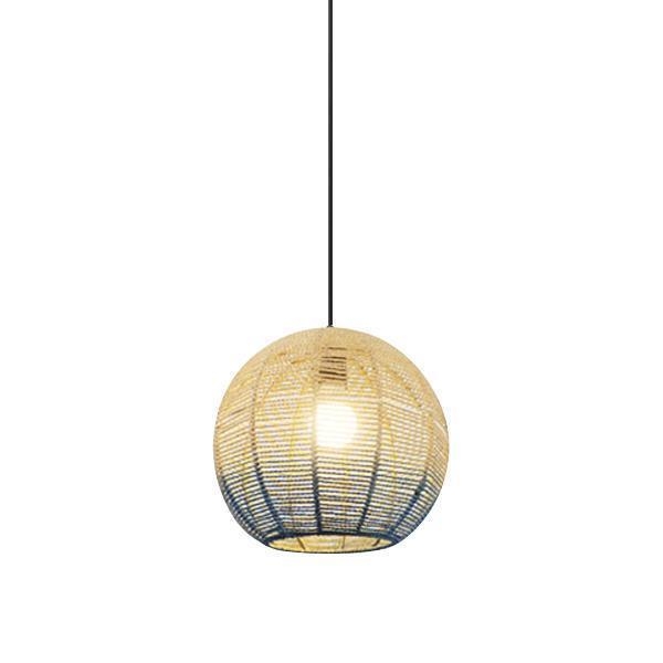 ΦΩΤΙΣΤΙΚΟ ΚΡΕΜΑΣΤΟ ΜΟΝΟΦΩΤΟ Ε27 D500 RATTAN ΑΣΠΡΟ ΓΑΛΑΖΙΟ Σίδερο 49*49*45Y