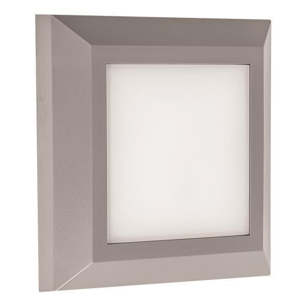 ΦΩΤΙΣΤΙΚΟ ΤΟΙΧΟΥ SLIM LED 3W IP65 230V 3000K 125X125MM ΓΚΡΙ PRO Συνθετικό 125*125*27YMM
