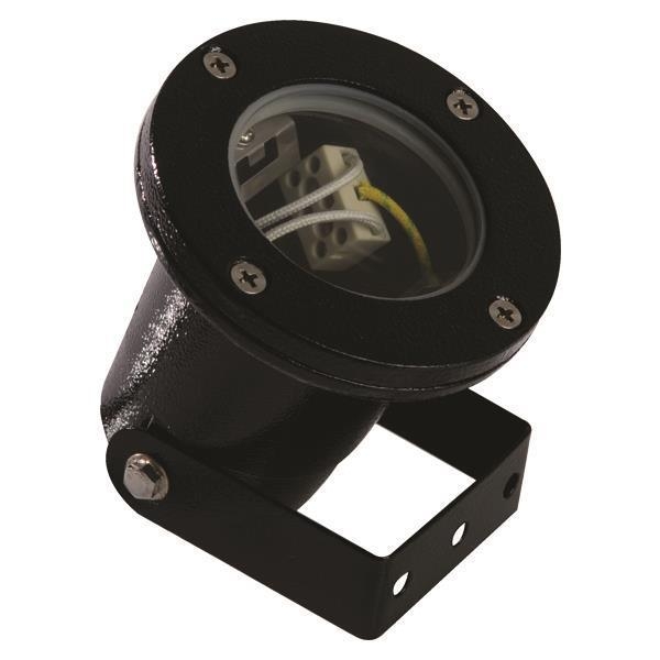 ΣΠΟΤ ΚΗΠΟΥ ΜΕΤΑΛΛΙΚΟ GU10 IP65 230V ΜΑΥΡΟ Γυαλί 100*155YMM