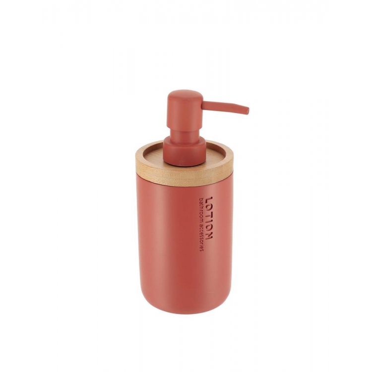 DISPENSER ΠΟΛΥΡΗΤΙΝΗΣ ΜΕ BAMBOO ΑΠΟΧΡΩΣΗ TERRACOTTA Συνθετικό 0.07*Υ0.17