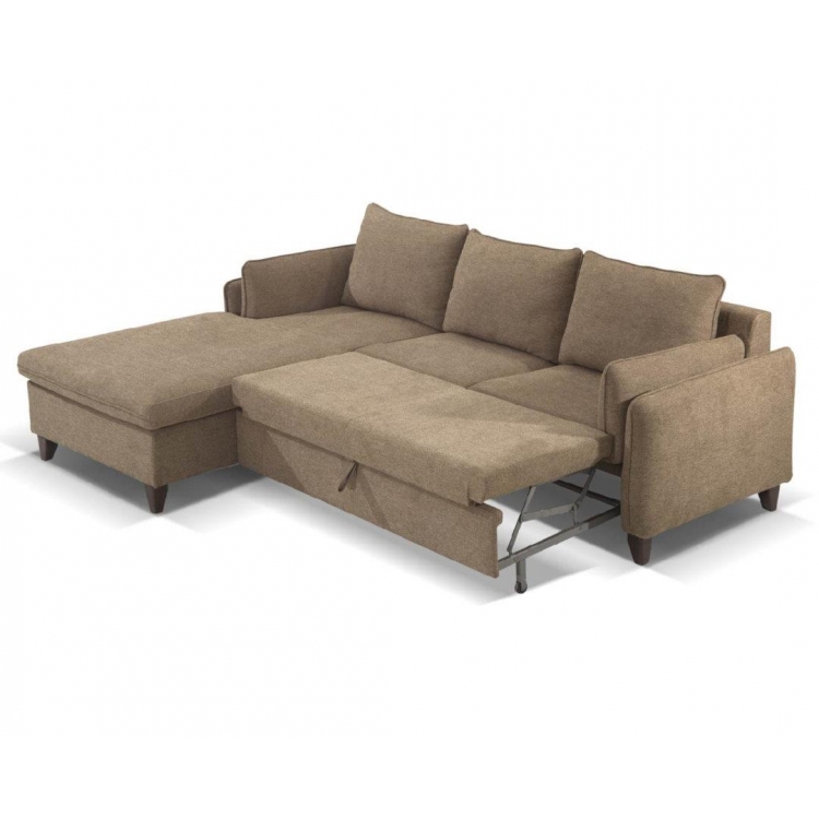 Γωνιακός καναπές VM Dora με κρεβάτι 260x190x95εκ. Ξύλο Μ2.6Π1.9Υ0.95
