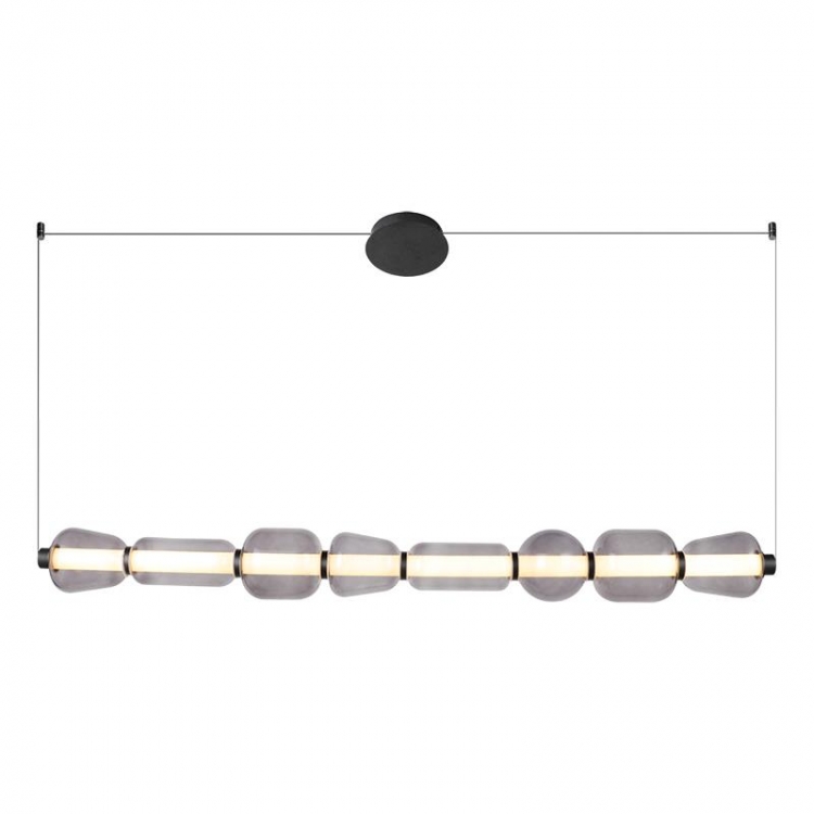 ΚΡΕΜΑΣΤΟ LED ΦΩΤΙΣΤΙΚΟ 37W 3000K ΜΕΤΑΛΛΟ-ΓΥΑΛΙ, ΜΑΥΡΟ-ΚΑΠΝΙΣΤΟ ΓΚΡΙ Μέταλλο Μ1.2Π0.12Υ1.55