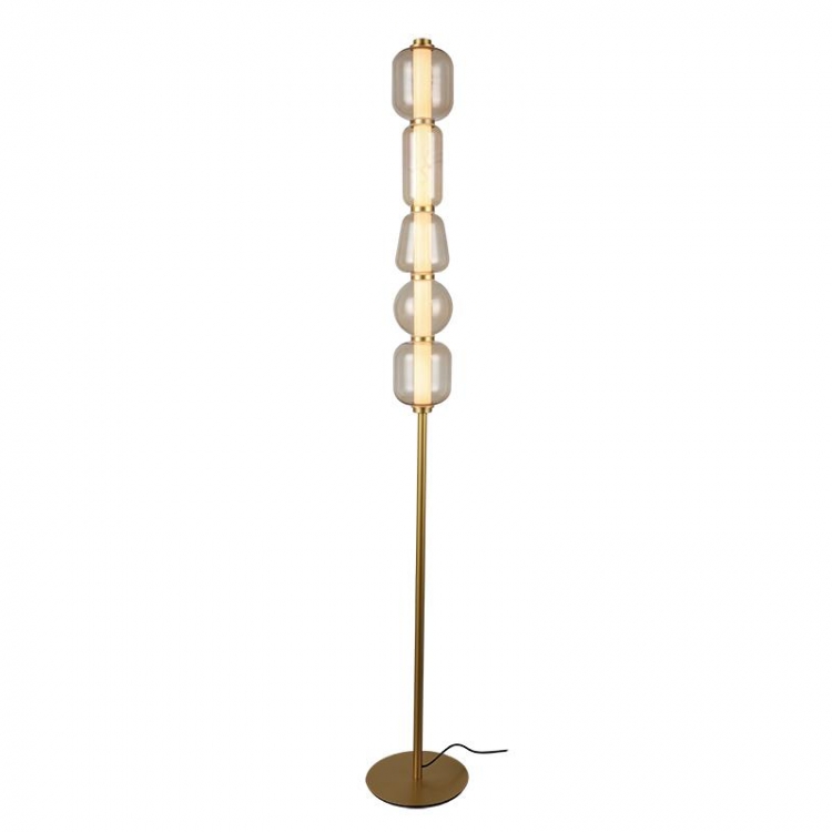 ΕΠΙΔΑΠΕΔΙΟ ΦΩΤΙΣΤΙΚΟ LED 17W 3000K ΜΕΤΑΛΛΟ-ΓΥΑΛΙ,ΧΡΥΣΟ-ΣΑΜΠΑΝΙZE Μέταλλο Φ0.22*Υ1.52