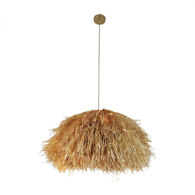 ΚΡΕΜΑΣΤΟ ΦΩΤΙΣΤΙΚΟ E27 MAX 20W RAFFIA ΦΥΣΙΚΟ Μέταλλο Φ0.5*Υ0.4