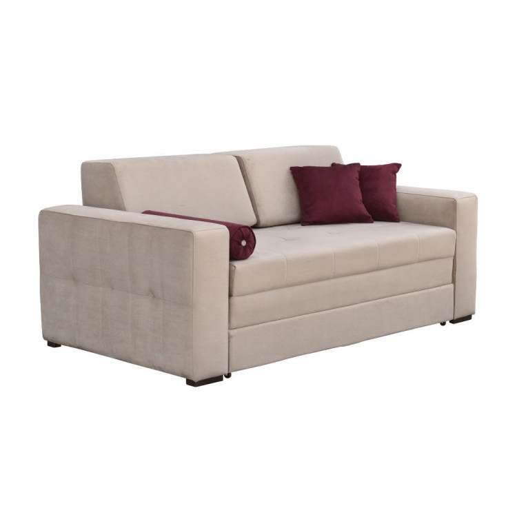 Τριθέσιος καναπές κρεβάτι Living NEW Μπεζ 200x101x83εκ. Μελαμίνη Μ2.0Π1.01Υ0.83