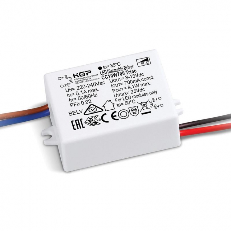 DRIVER ΣΥΝΕΧΟΥΣ ΡΕΥΜΑΤΟΣ PHASECUT 9,1W 700mA 8-13V Συνθετικό Μ0.047Π0.035Η0.02
