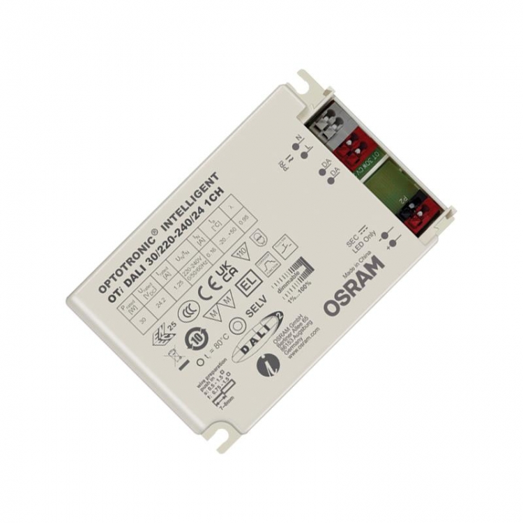 Πρόγραμμα οδήγησης PUSH BUTTON-DALI2 1 CHANNEL 30W 24V OSRAM Συνθετικό Μ0.103Π0.03Υ0.067