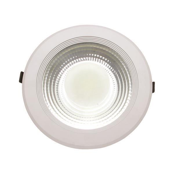 ΦΩΤΙΣΤΙΚΟ ΧΩΝΕΥΤΟ LED COB Φ220 30W 4000K ΛΕΥΚΟ PLUS Αλουμίνιο Φ0.22*Υ0.052