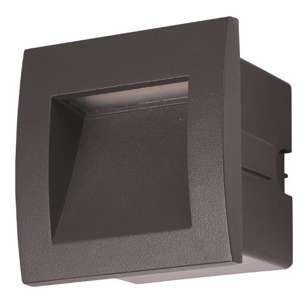 ΦΩΤΙΣΤΙΚΟ ΧΩΝΕΥΤΟ LED 3W IP54 220-240V 90X90X70MM ΓΡΑΦΙΤΗ PRO Γυαλί Μ0.09Π0.09Υ0.07