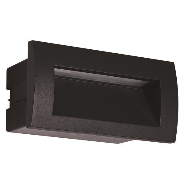 ΦΩΤΙΣΤΙΚΟ ΧΩΝΕΥΤΟ LED 3W IP54 220-240V 140X70X70MM ΜΑΥΡΟ PRO Γυαλί Μ0.14Π0.07Υ0.07