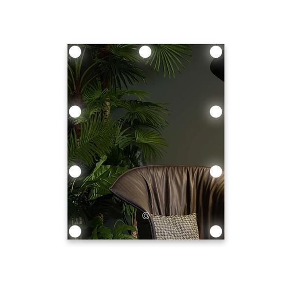 ΚΑΘΡΕΠΤΗΣ ΜΑΚΙΓΙΑΖ ΜΕ LED ΠΑΡΑΛΛΗΛΟΓΡΑΜΜΟΣ 40x50 CM Γυαλί Μ0.50Π0.40Υ0.025