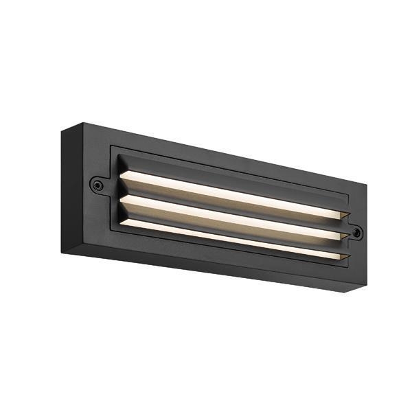 ΦΩΤΙΣΤΙΚΟ ΤΟΙΧΟΥ ΜΕ ΓΡΙΛΙΕΣ LED 6W 255x42x90 3CCT IP65 ΜΑΥΡΟ \