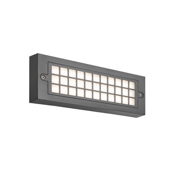 ΦΩΤΙΣΤΙΚΟ ΤΟΙΧΟΥ LED 6W 255x30x90 3CCT IP65 ΓΡΑΦΙΤΗΣ \