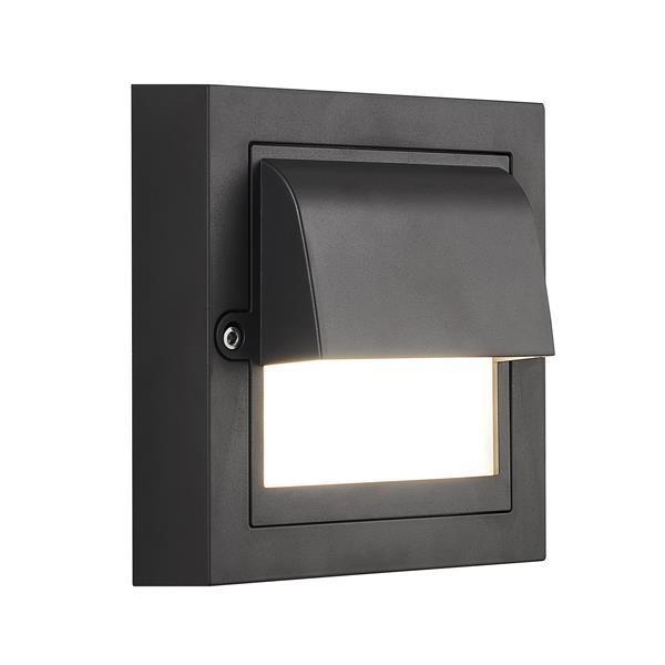 ΦΩΤΙΣΤΙΚΟ ΤΟΙΧΟΥ LED 6W 135x135x55 3CCT IP65 ΜΑΥΡΟ\
