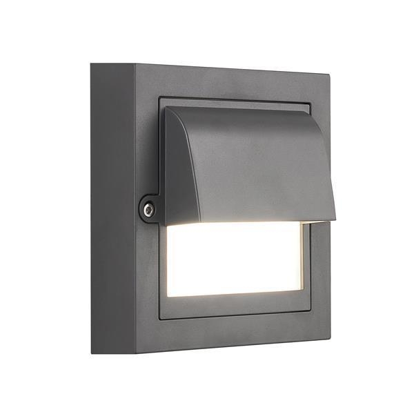 ΦΩΤΙΣΤΙΚΟ ΤΟΙΧΟΥ  LED 6W  135x135x55 3CCT IP65 ΓΡΑΦΙΤΗΣ \