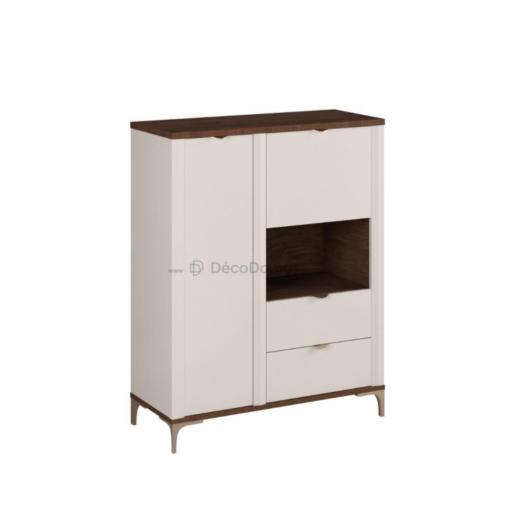 MANILA ΒΙΤΡΙΝΑ ΧΑΜΗΛΗ 98X40X125 ΚΑΡΥΔΙ-KASMIR Γυαλί M0.98Π0.40Υ1.25