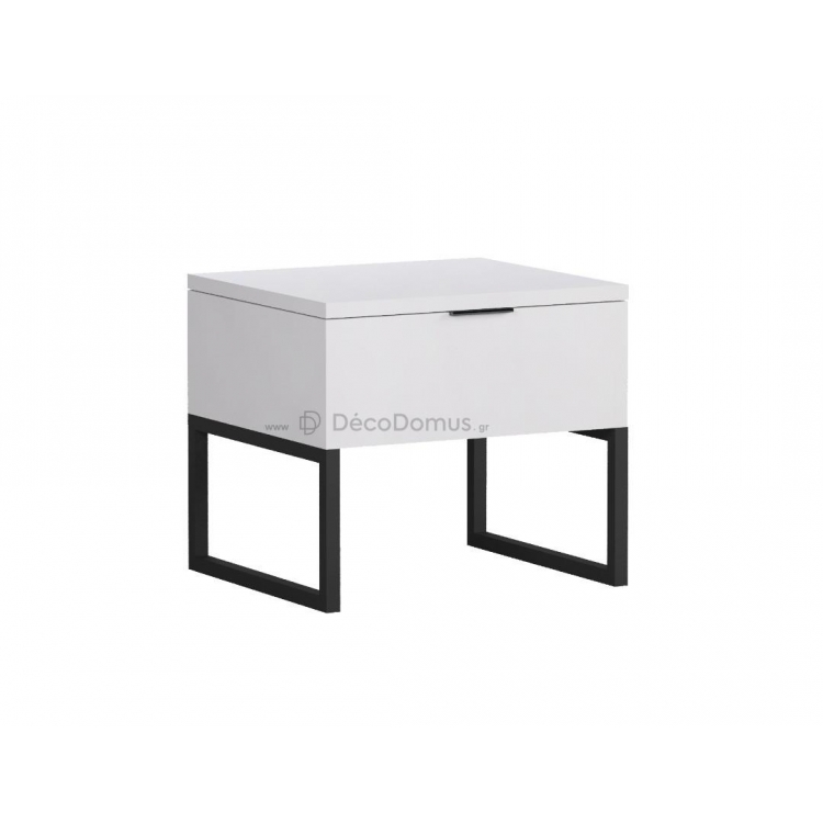 Κομοδίνο DREAM λευκό 45x40x40 MDF Μ0.45Π0.40Υ0.40