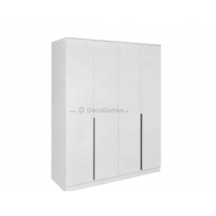 DREAM ΝΤΟΥΛΑΠΑ ΤΕΤΡΑΦΥΛΛΗ 180Χ52.5Χ215 ΑΣΠΡΟ MDF M1.80Π0.525Υ2.15