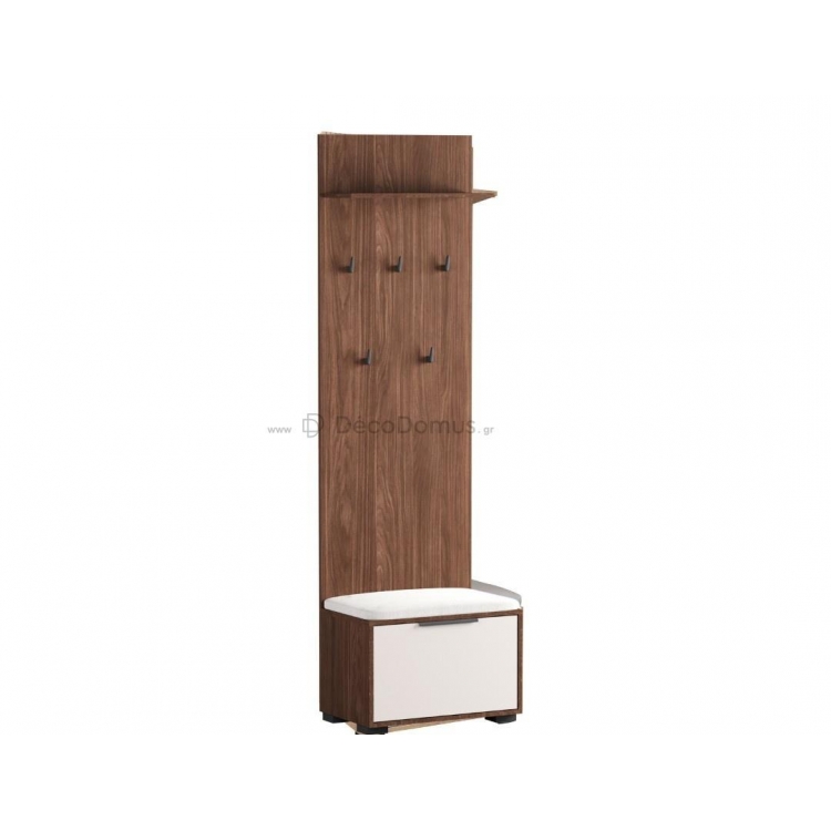 SMART ΠΑΠΟΥΤΣΟΘΗΚΗ ΜΕ ΚΡΕΜΑΣΤΡΑ 60X38X205 ΚΑΡΥΔΙ-KASMIR MDF Μ0.60Π0.38Υ2.05