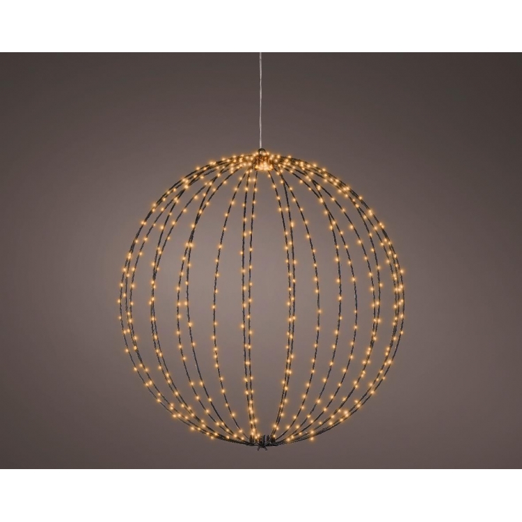 MICRO LED ΜΕΤΑΛΛΙΚΗ ΜΠΑΛΑ ΔΙΑΧΥΣΗΣ ΦΩΤΟΣ ΜΕ ΜΠΑΤΑΡΙΑ ΚΑΙ ΧΡΟΝΟΔΙΑΚΟΠΤΗ ΕΞΩΤΕΡΙΚΟΥ ΧΩΡΟΥ ΜΑΥΡΗ 420 LED Μέταλλο Φ0.58*Υ0.58