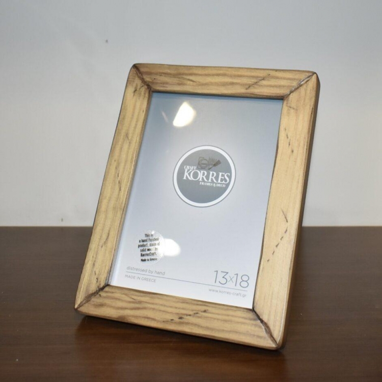KORRESCRAFT-ΚΟΡΝΙΖΑ ΞΥΛΙΝΗ 13X18 MARE SLIM-ALMOND WOOD Ξύλο Μ0.13Π0.01Υ0.18
