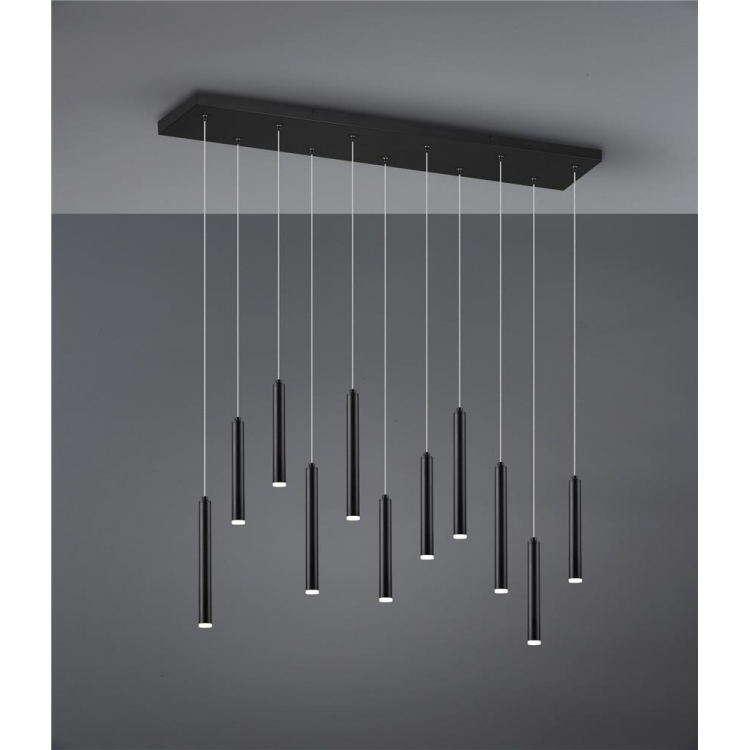 ΚΡΕΜΑΣΤΟ ΦΩΤΙΣΤΙΚΟ  ΜΑΥΡΟ ΜΑΤ ΜΑΚΡΟΣΤΕΝΟ TUBULAR TRIO Μέταλλο Μ1.15Π0.15Υ1.50