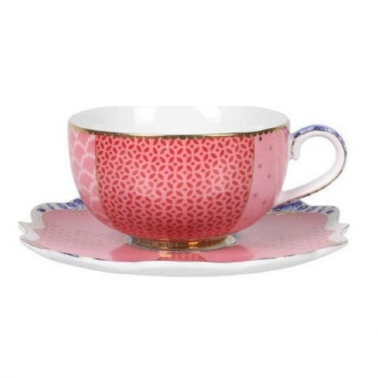 Φλιτζάνι Espresso και πιατάκι Πορσελάνης Pip Studio Royal Pink 125ml Πορσελάνη Μ0.13Π0.10Υ0.06+Φ0.16