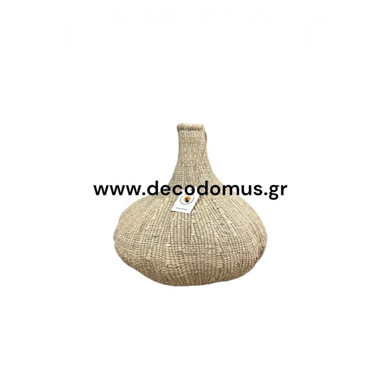 ΨΑΘΙΝΟ ΒΑΖΟ GARLIC GONE ARTY Φ36ΕΚ. Ψάθα Φ0.36*Υ0.36