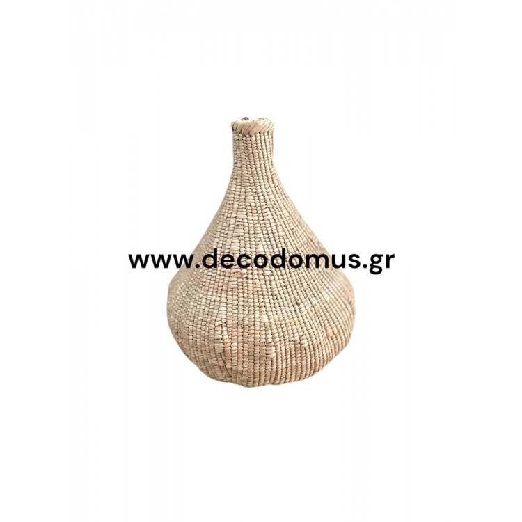 ΨΑΘΙΝΟ ΒΑΖΟ GARLIC GONE ARTY Φ25ΕΚ. Ψάθα Φ0.25*Υ0.30