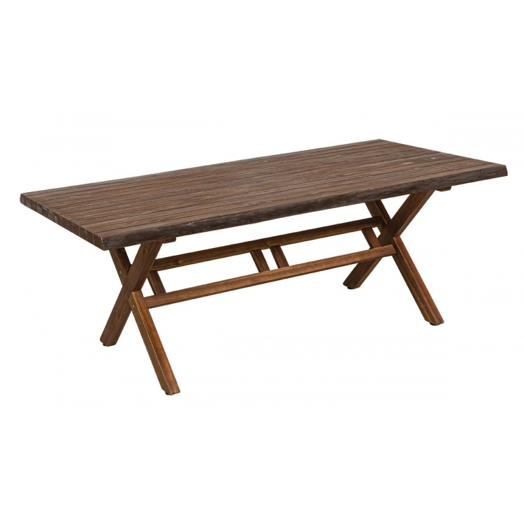 Σταθερό Παραλληλόγραμμο Τραπέζι Acacia Wood 200 x 100 x 76(h)cm Ξύλο Μ2.00Π1.00Υ0.76