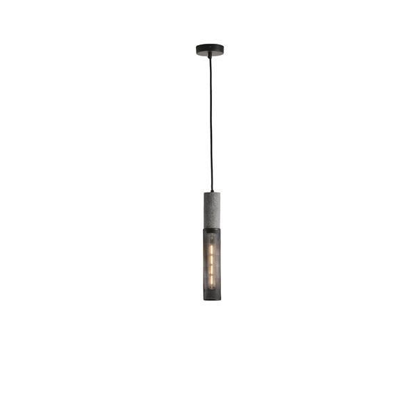 ΦΩΤΙΣΤΙΚΟ ΚΡΕΜΑΣΤΟ TΣΙΜΕΝΤΟ & ΜΕΤΑΛΛΟ 1XE27 MAX 40W 65X65X380mm ΜΑΥΡΟ ARTE ILLUMINA SCOURO Μέταλλο Φ0.065*Υ1.80