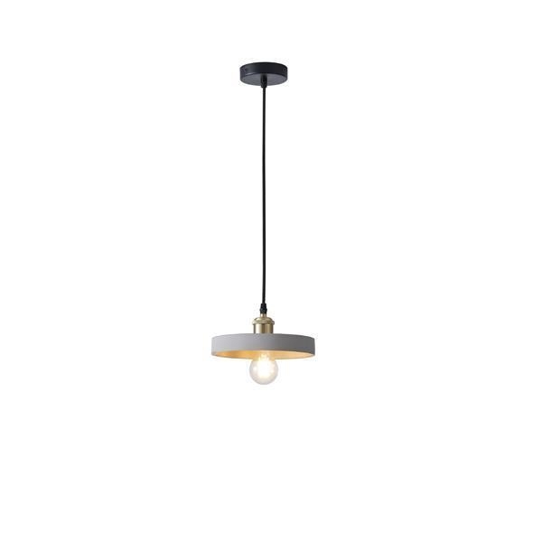 ΦΩΤΙΣΤΙΚΟ ΚΡΕΜΑΣΤΟ TΣΙΜΕΝΤΟ & ΜΕΤΑΛΛΟ 1XE27 MAX 40W 210X210X75mm ΓΚΡΙ ARTE ILLUMINA YESO Τσιμέντο Φ0.21*Υ1.575