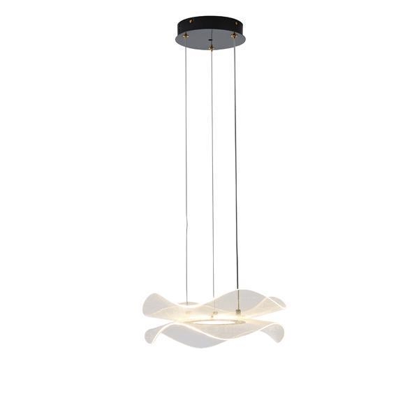 ΦΩΤΙΣΤΙΚΟ ΚΡΕΜΑΣΤΟ ΑΚΡΥΛΙΚΟ ΣΤΡΟΓΓΥΛΟ LED 34W 3024Lm 3000K Φ340mm ΜΑΥΡΟ ARTE ILLUMINA FIRENZE Ακρυλικό Φ0.34*Υ0.25