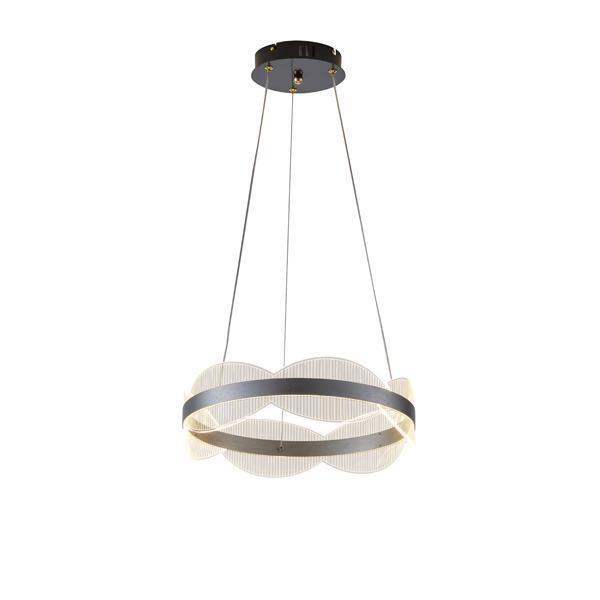 ΦΩΤΙΣΤΙΚΟ ΚΡΕΜΑΣΤΟ ΑΚΡΥΛΙΚΟ ΣΤΡΟΓΓΥΛΟ LED 48W 4320Lm 3000K Φ400mm ΑΣΗΜΙ ARTE ILLUMINA TORINO Ακρυλικό Φ0.40*Υ0.20