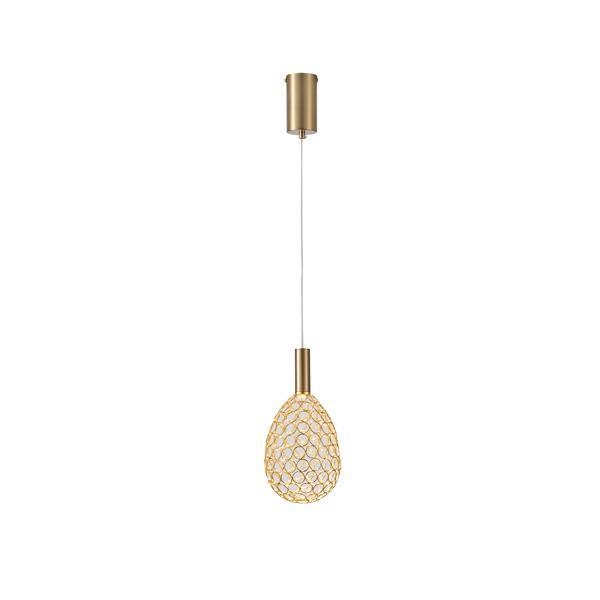 ΦΩΤΙΣΤΙΚΟ ΜΕΤΑΛΛΟ ΜΟΝΟΦΩΤΟ ΟΒΑΛ LED LED 6.3W 648Lm 3000K Φ140x1588mm ΧΡΥΣΟ ARTE ILLUMINA PERFORATO Μέταλλο Φ0.14*Υ1.588