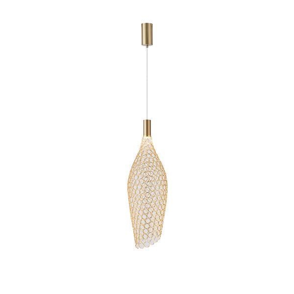 ΦΩΤΙΣΤΙΚΟ ΜΕΤΑΛΛΟ ΜΟΝΟΦΩΤΟ LED 7.6W 780Lm 3000K Φ200x1960mm ΧΡΥΣΟ ARTE ILLUMINA PERFORATO Μέταλλο Φ0.20*Υ1.96