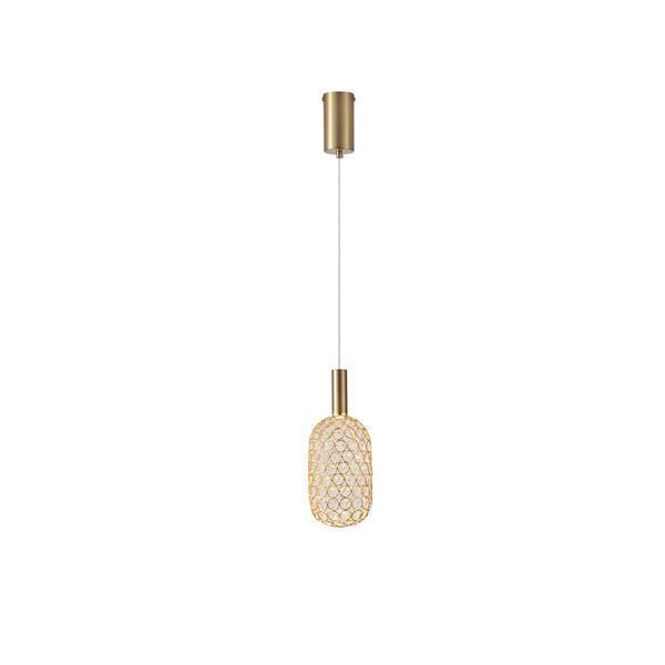 ΦΩΤΙΣΤΙΚΟ ΜΕΤΑΛΛΟ ΜΟΝΟΦΩΤΟ LED 6.3W 648Lm 3000K Φ130X1588mmΧΡΥΣΟ ARTE ILLUMINA PERFORATO Μέταλλο Φ0.13*Υ1.588