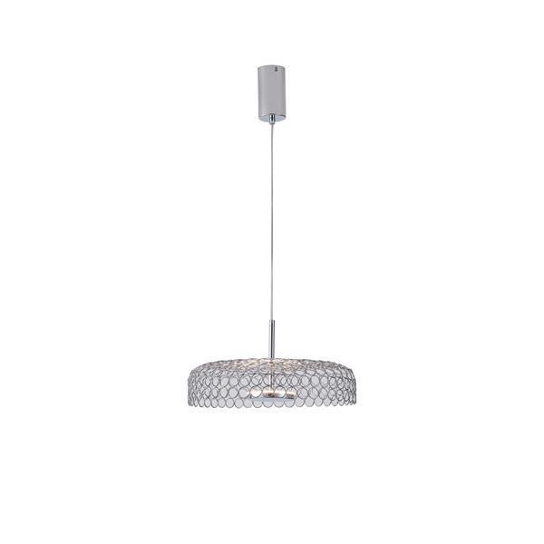 ΦΩΤΙΣΤΙΚΟ ΚΡΕΜΑΣΤΟ ΜΕΤΑΛΛΟ ΜΟΝΟΦΩΤΟ LED 10W 1080Lm 3000K Φ350x1390mm ΑΣΗΜΙ ARTE ILLUMINA PERFORATO Μέταλλο Φ0.35*Υ1.390